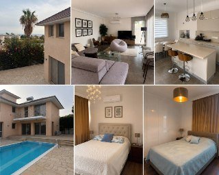 Современная вилла с бассейном в Pyrgos